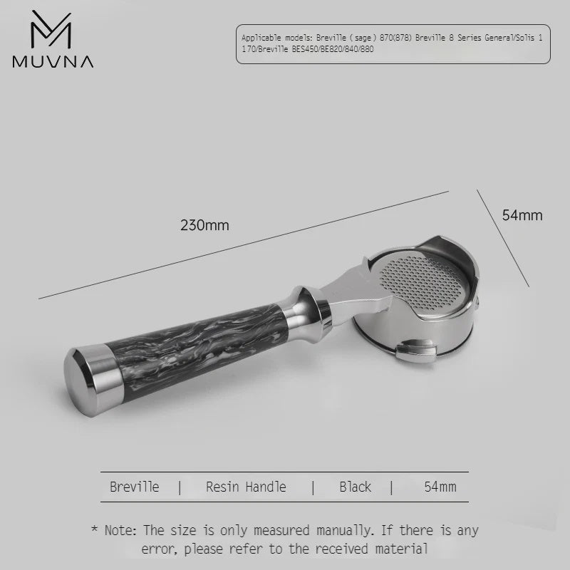 MUVNA Lucifer Portafilter 54mm for Breville - Black | حامل البورتافلتر