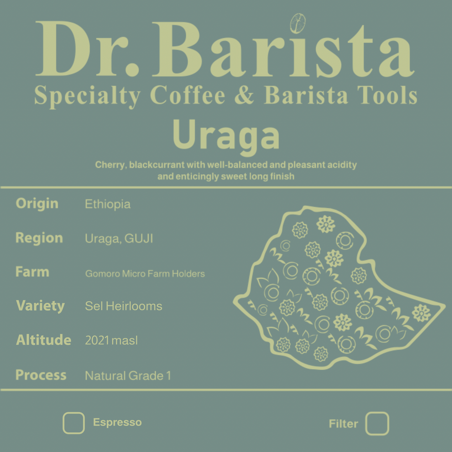 Dr.barista URAGA Ethiopia - Filter 250g