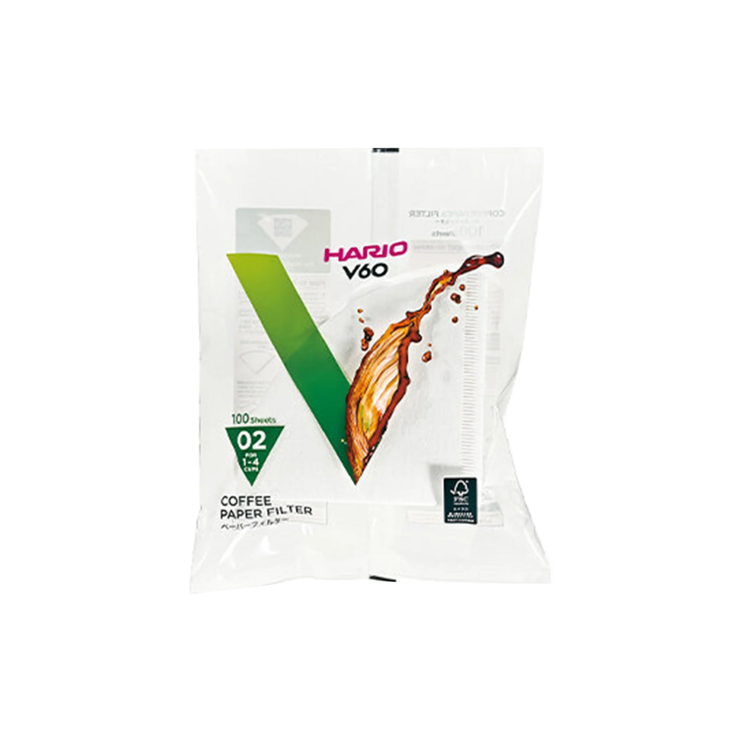 Hario V60 Paper Filters 02 - 100 pcs فلتر ورقي