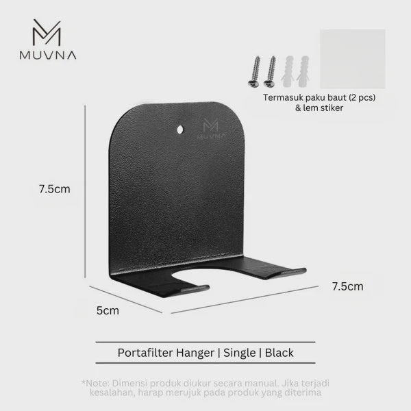 MUVNA Hanging Portafilter Rack - Black | رف حامل البورتافلتر