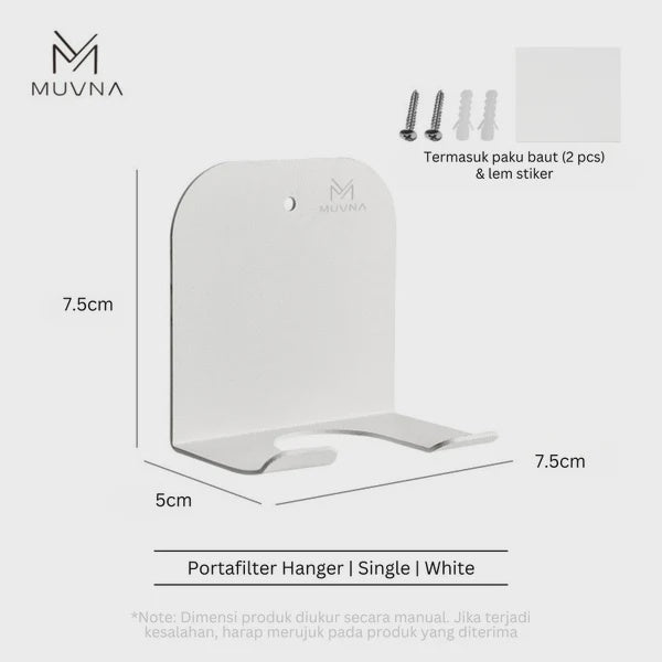 MUVNA Hanging Portafilter Rack - White | رف حامل البورتافلتر
