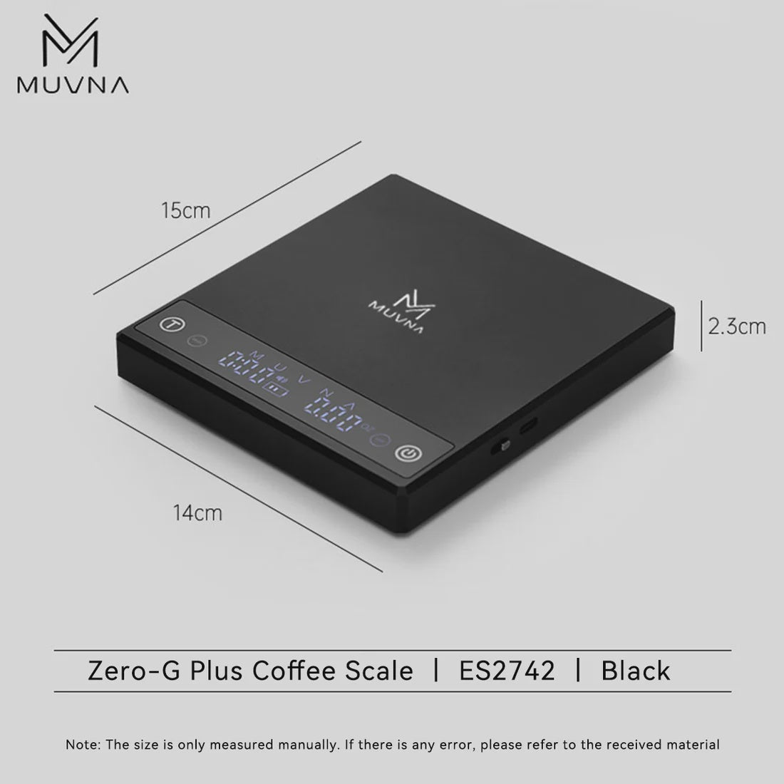 MUVNA Zero-G Mini Scale - Black | ميزان إلكتروني برقي