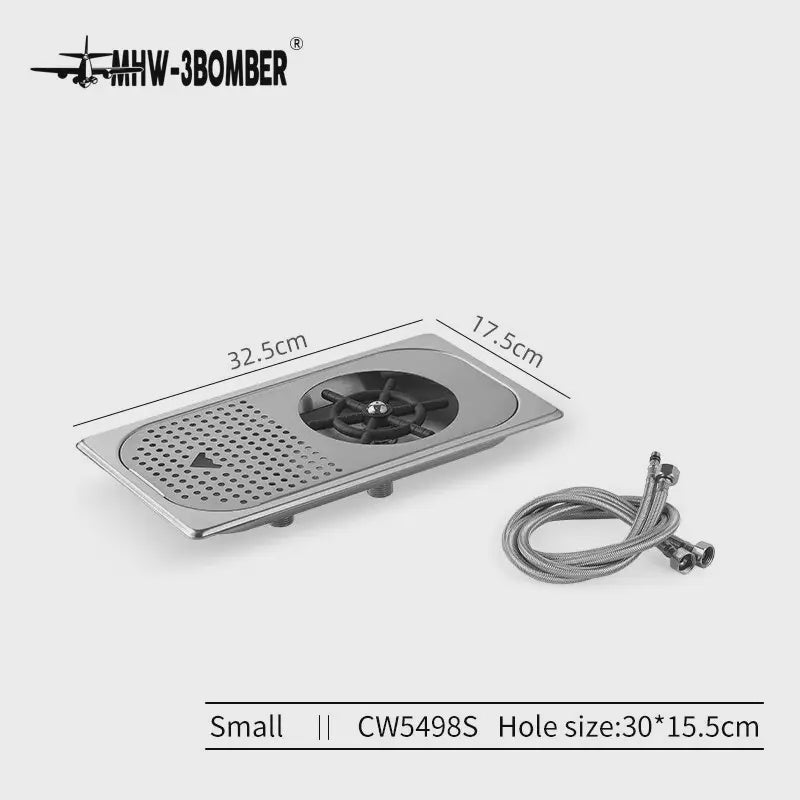 3BOMBER Cup Rinser L325xW175mm - Silver | غسالة الأكواب