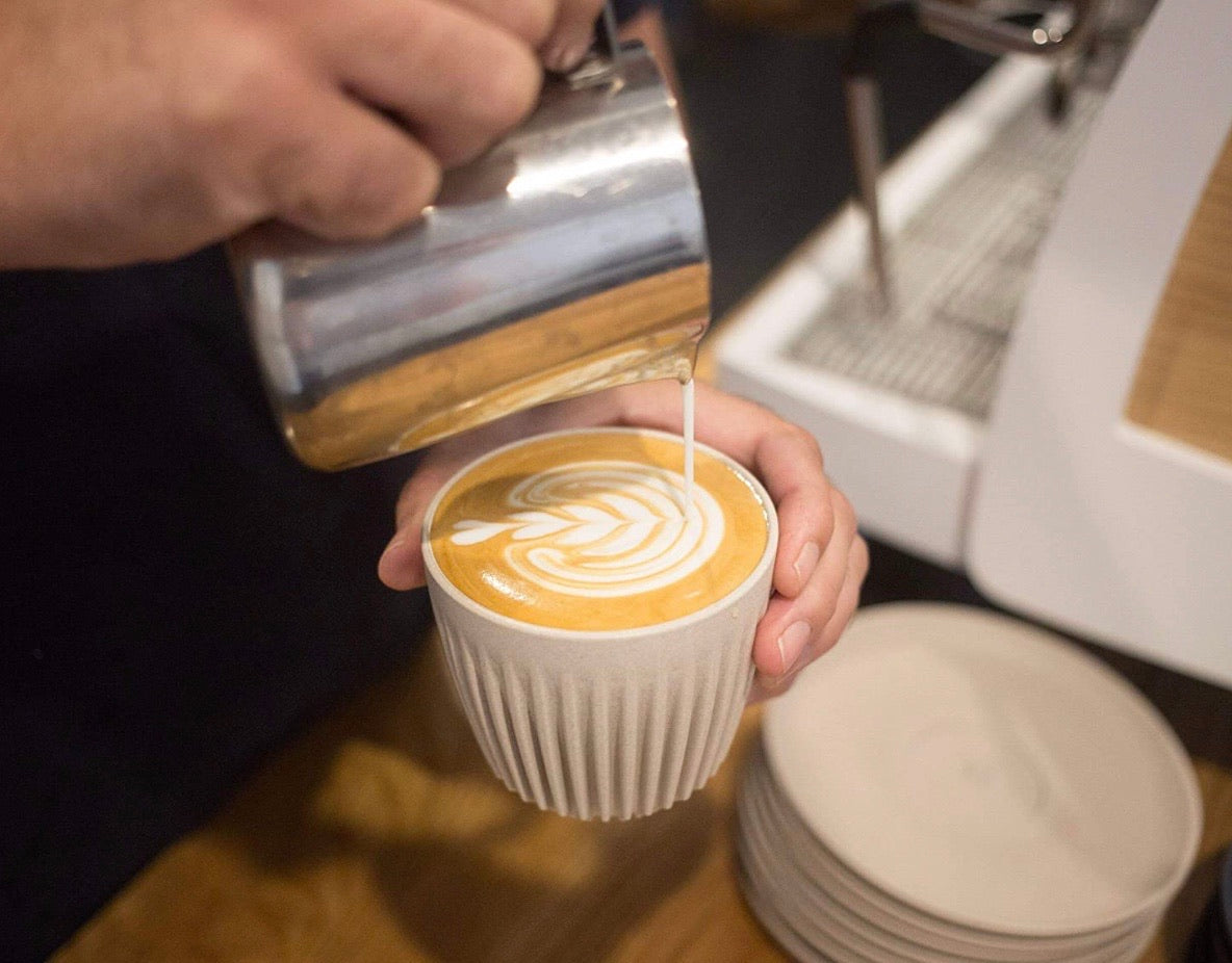 Huskee Cup & Lid 175ml - White كوب وغطاء