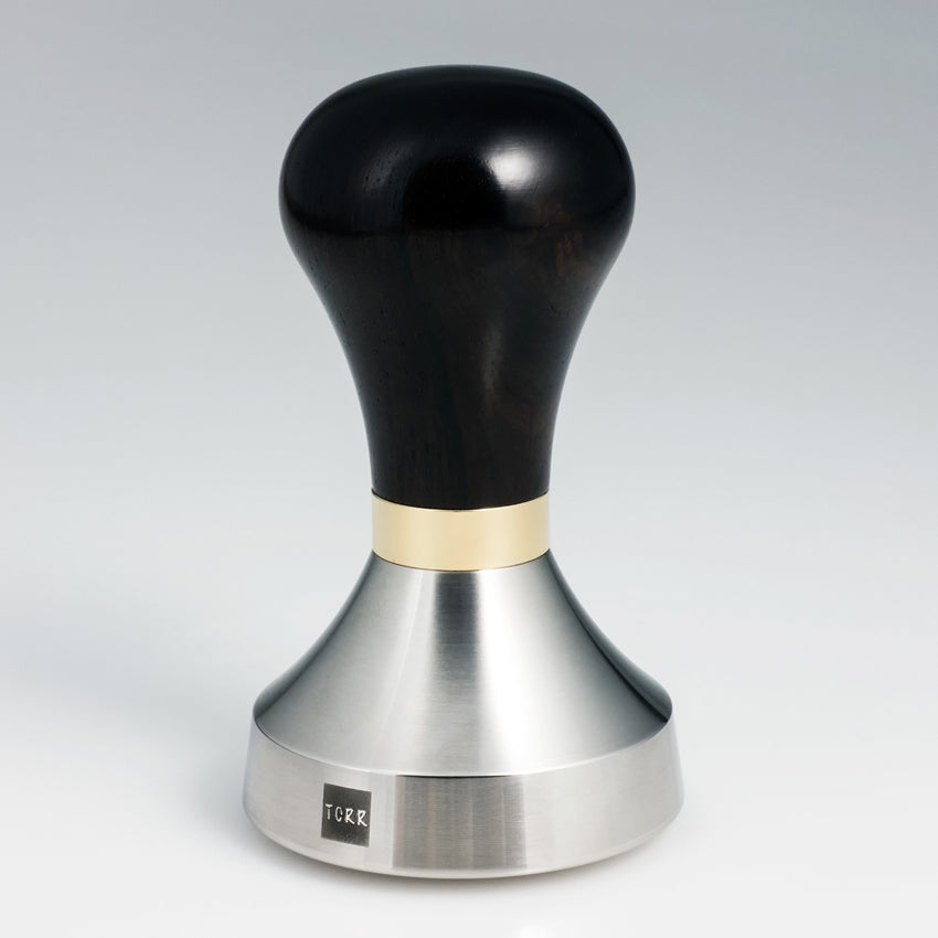 TORR TOYS GOLDFINGER Tamper 58.55mm Sharp Edge CONVEX with 5mm Gold Washer