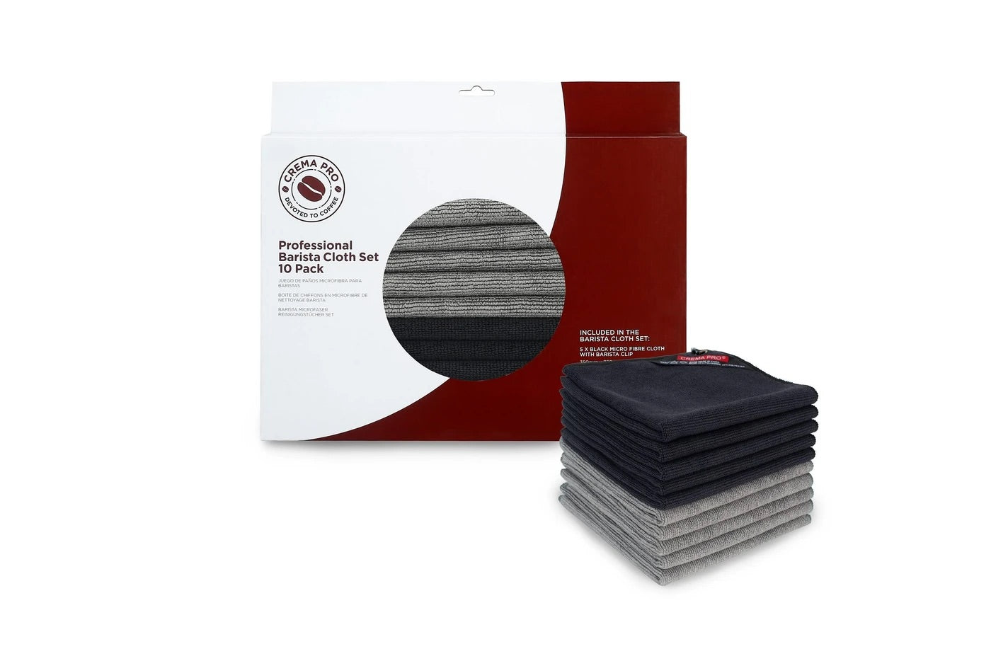 Crema Pro Professional Barista Micro Cloth Set - 10 Pack طقم مناشف