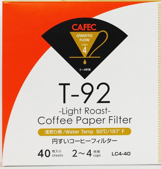 Cafec Light Roast Paper Filter T-92 فلتر ورقي