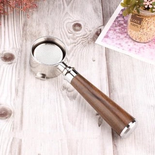 51mm Naked Portafilter for Delonghi Dedica With Basket - Dark Woodبورتافلتر مكشوف