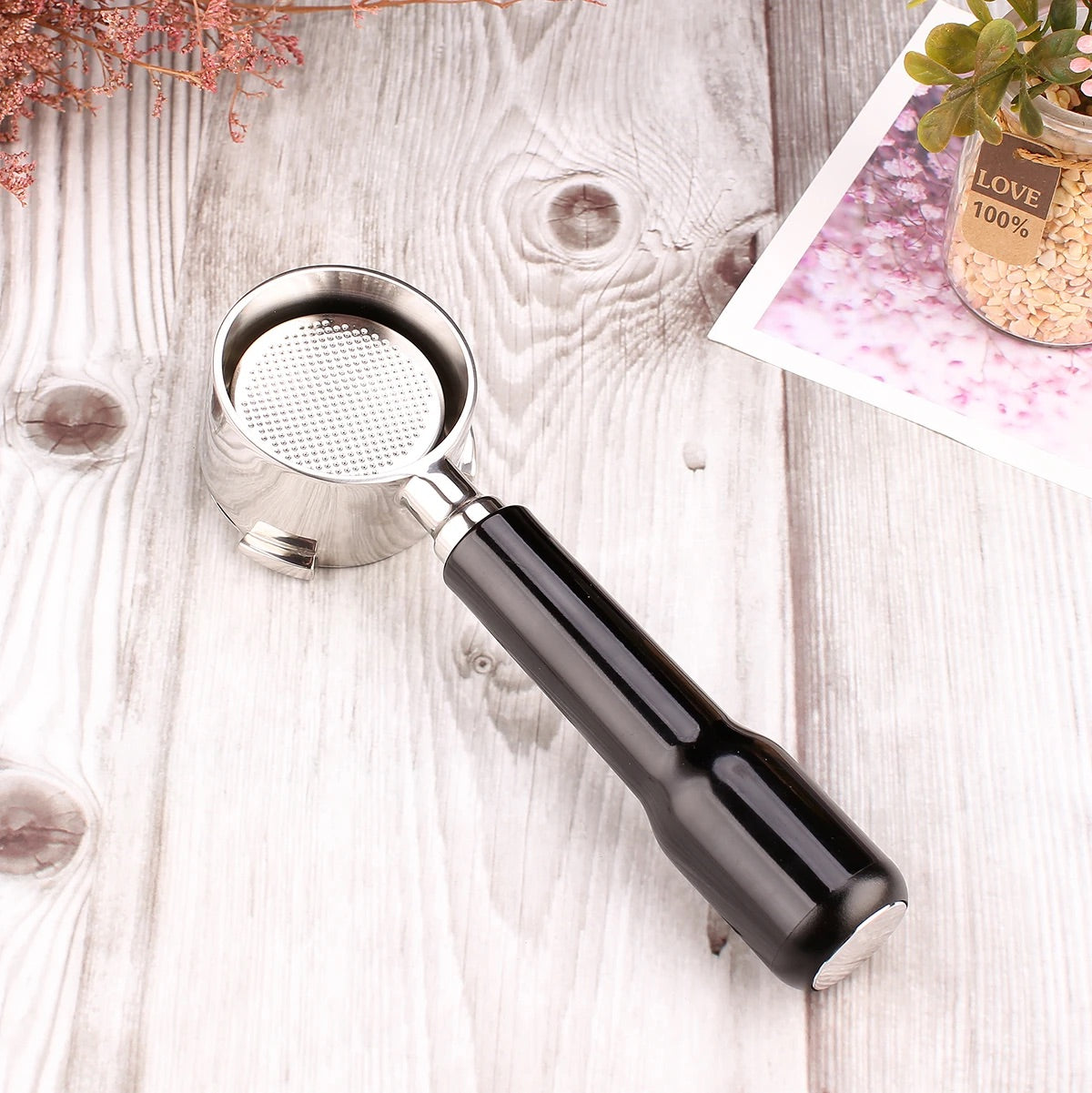 53mm Naked Portafilter for Breville With Basket - Black بورتافلتر مكشوف