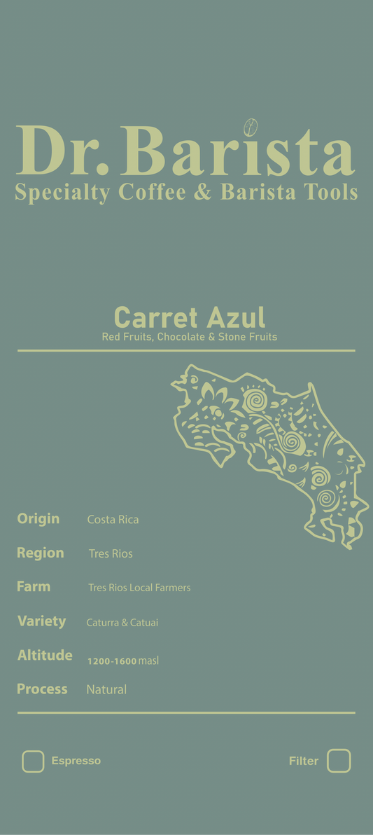Dr.barista CARRET AZUL Costa Rica - Espresso 1Kg بن كاروت ازول