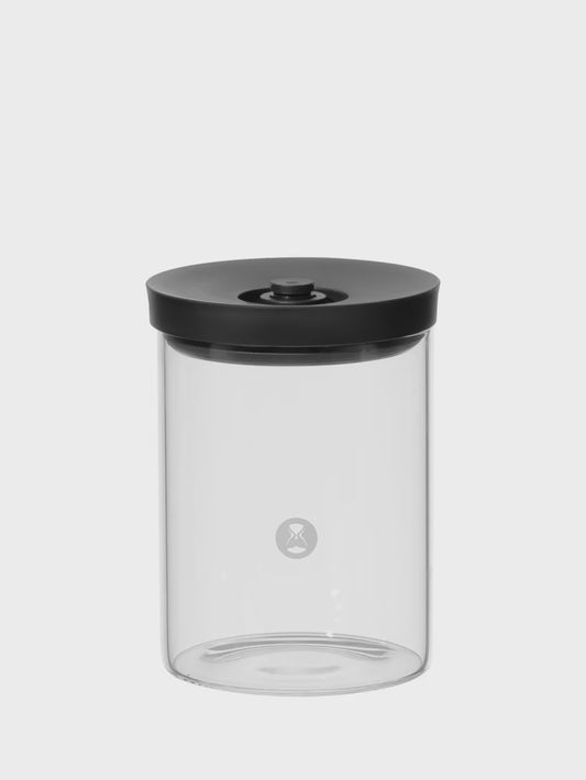 TimeMore Glass Canister 2.0 - 800ml - Black | علبة تخزين