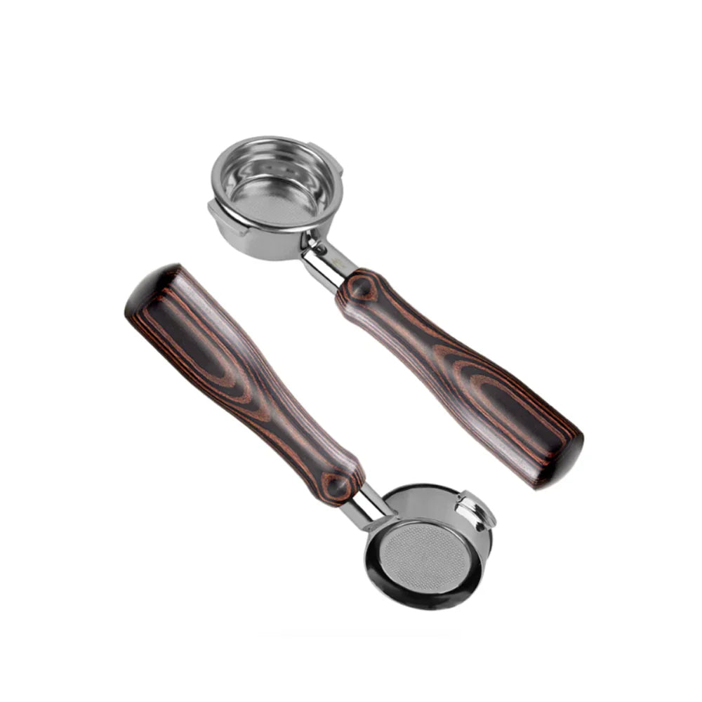 Ikape  Naked Portafilter Wooden Handle Black 58mm for E61/La Marzocco بورتافلتر