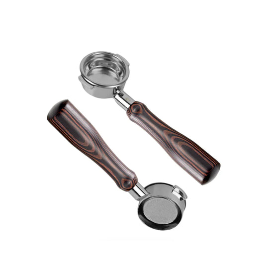 Ikape  Naked Portafilter Wooden Handle Black 58mm for E61/La Marzocco بورتافلتر