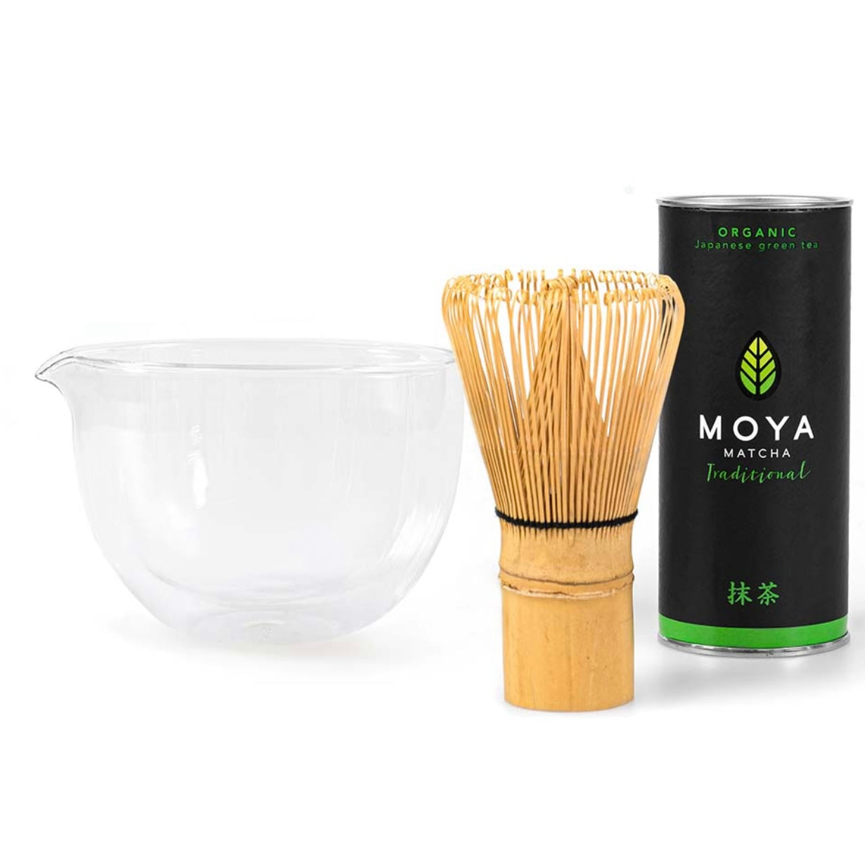 Moya Matcha Traditional Starter Set - Glass Bowl with Spout