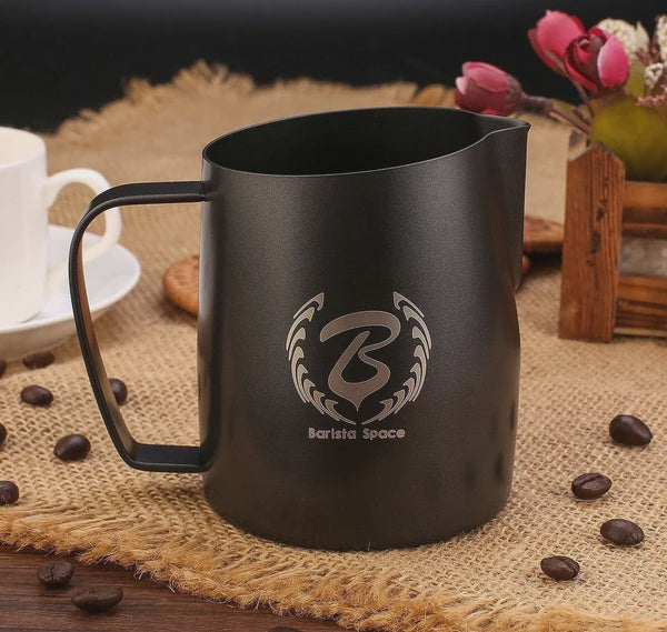 Barista Space Teflon Black Streaming Pitcher 450ml ابريق تبخير الحليب