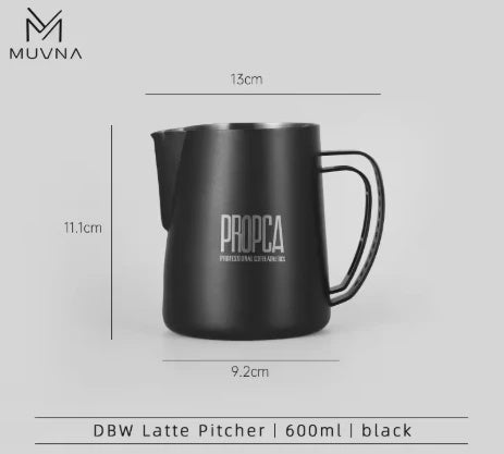 MUVNA Pitcher DBW Black 600ml |إبريق تبخير الحليب