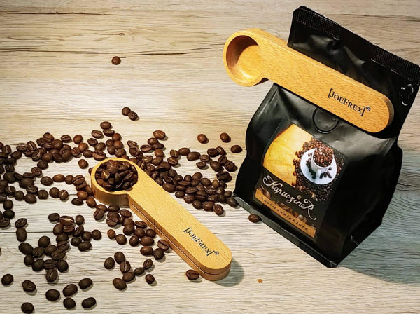 JoeFrex Wooden Coffee Measuring Scoop with Clip