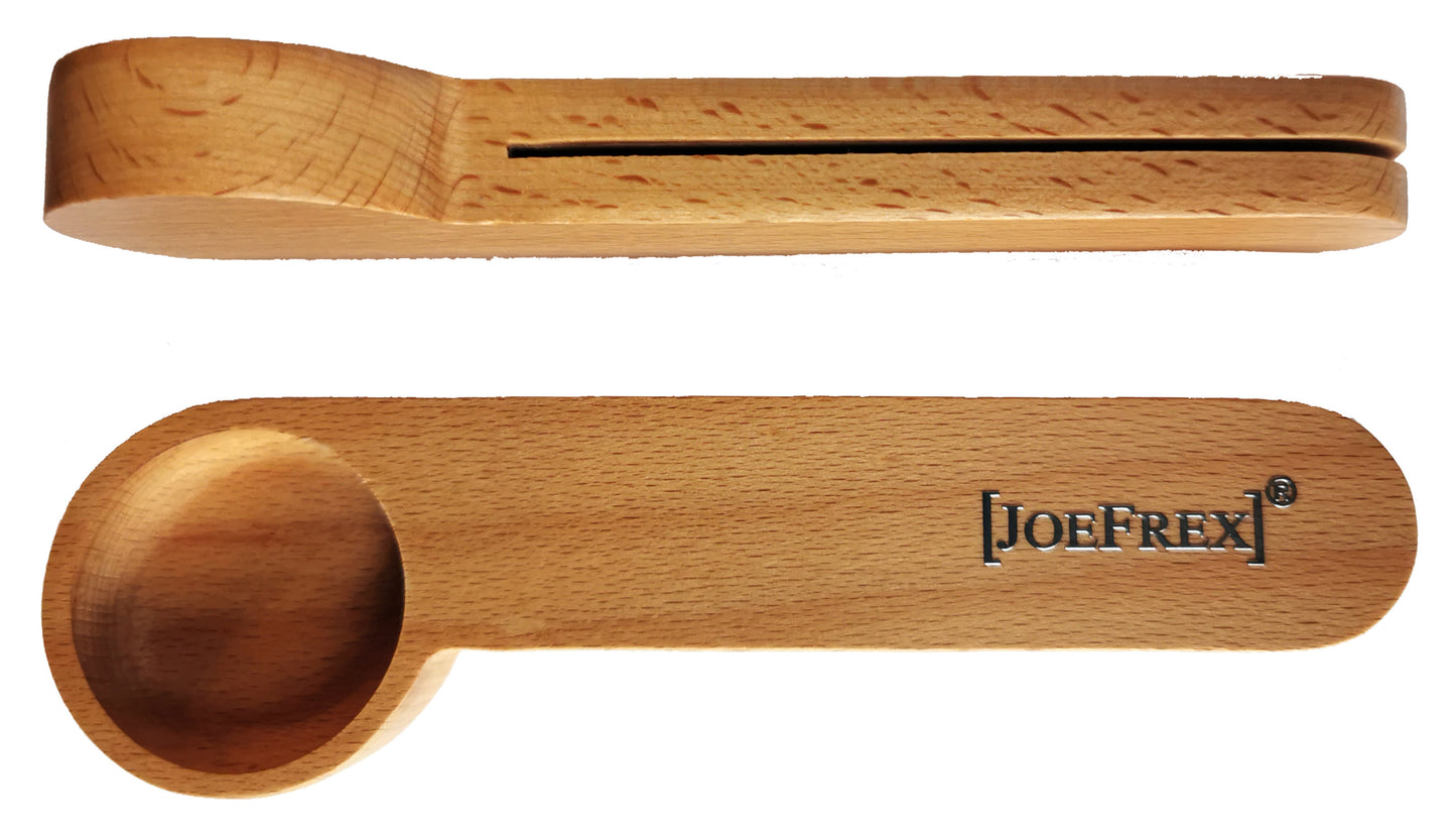 JoeFrex Wooden Coffee Measuring Scoop with Clip