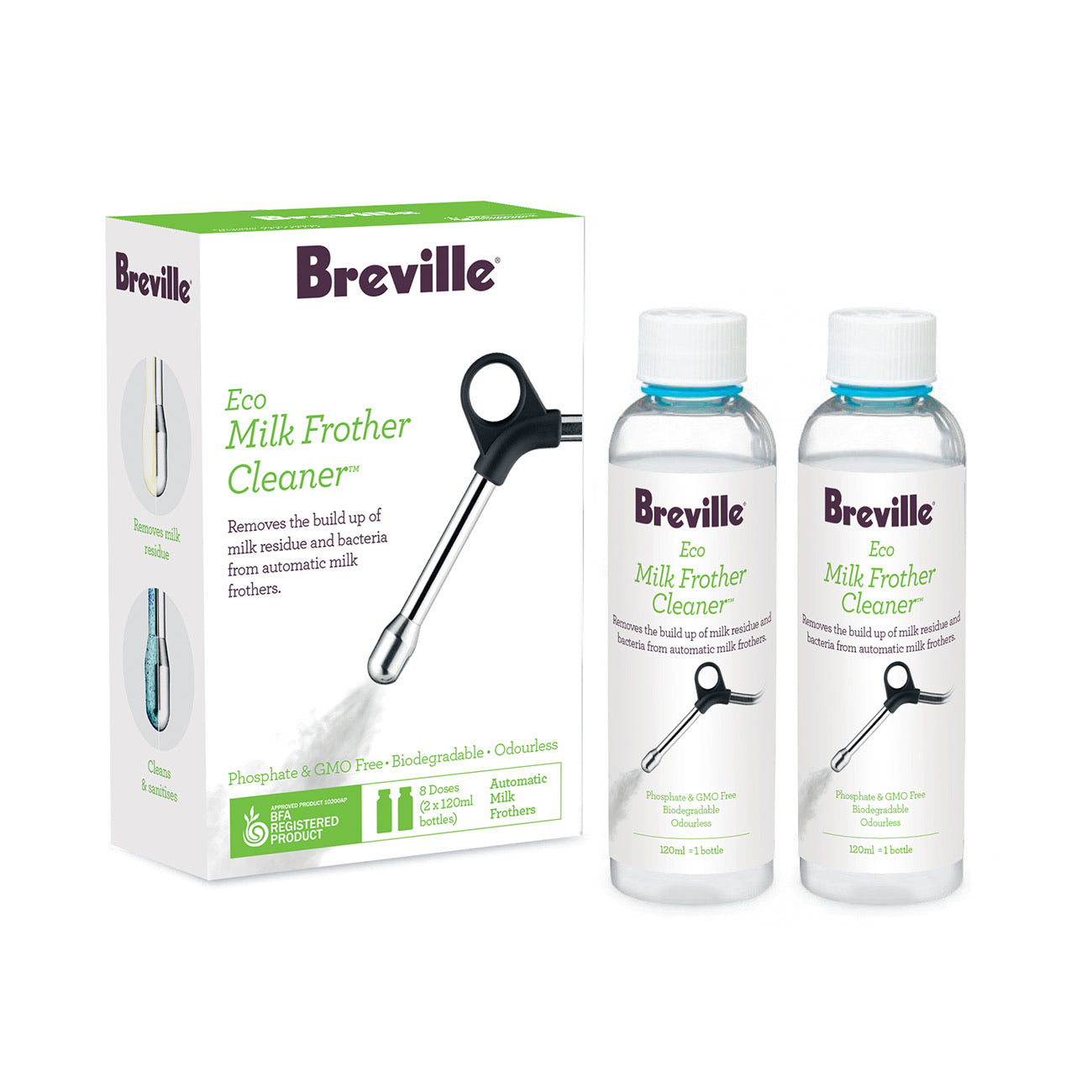 Breville Eco Milk Frother Cleaner - 2 bottles*120ml