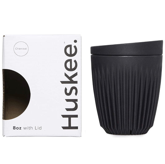 Huskee Cup & Lid - Black 235ml