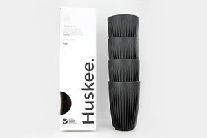 4 x 350ml Huskee Cup - Black