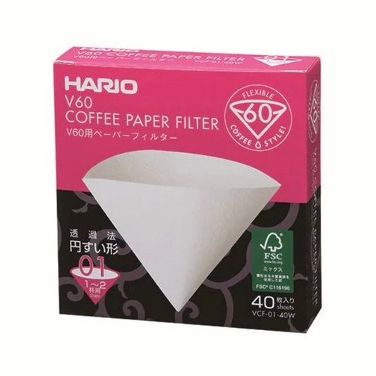 Hario V60 Paper Filters 01 - Pack of 40